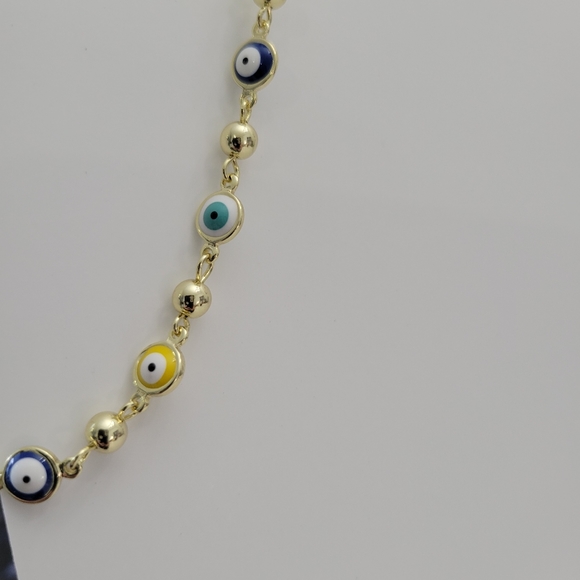 Gold Evil Eyes Bracelet - Picture 5 of 6